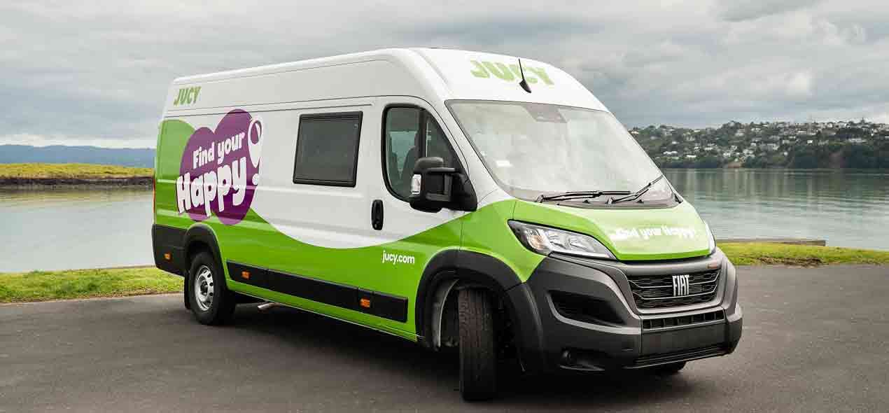 jucy cruiser campervan parked