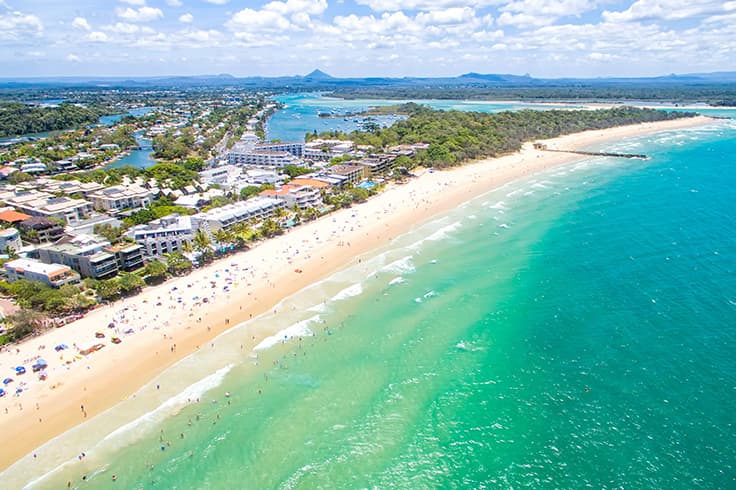aerial view over noosa aerial view over noosa