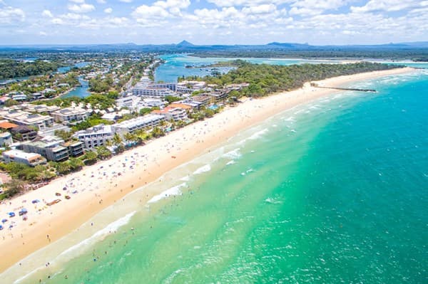 aerial view over noosa aerial view over noosa