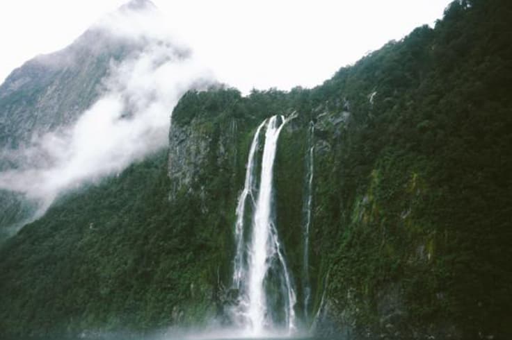 what to expect when travelling nz in winter 1 Dramatic and cloudy waterfall