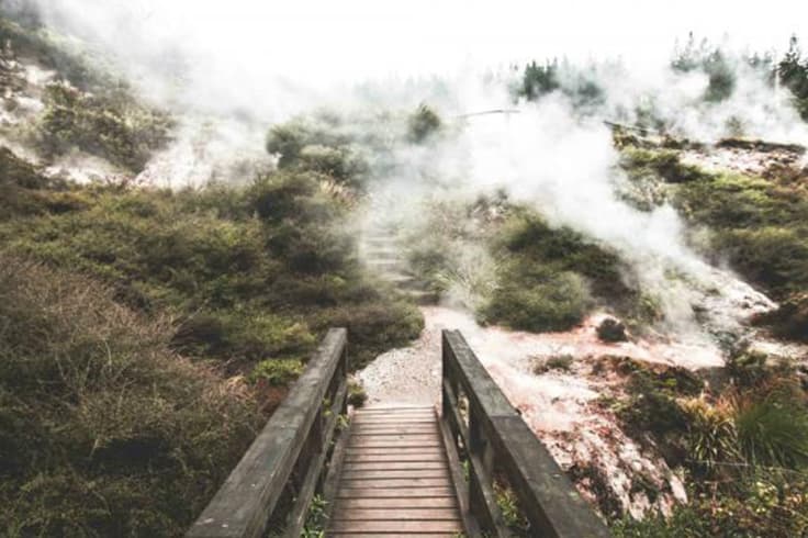 Bridge in thermal village Bridge in thermal village